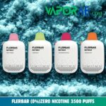 flerbar (0%)zero nicotine 3500 puffs vape
