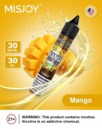 misjoy premium salt nicotine 30mg 30mg liquid usa brand mango