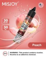 misjoy premium salt nicotine 30mg 30mg liquid usa brand peach