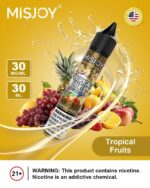 misjoy premium salt nicotine 30mg 30mg liquid usa brand tropical fruits