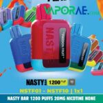 nasty bar 1200 puffs 20mg nicotine none rechargeable vape