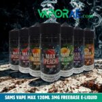 sams vape max 120ml 3mg freebase e liquid in the uae