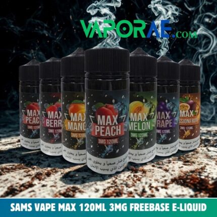 sams vape max 120ml 3mg freebase e liquid in the uae