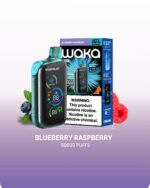 waka blast 50000 puffs disposable vape 50mg in the uae blueberry raspberry