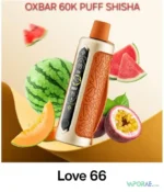 oxbar shisha 60k nicotine love 66