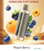 oxbar shisha 60k nicotine peach berry
