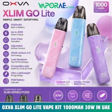 oxva xlim go lite vape kit 1000mah 30w in uae