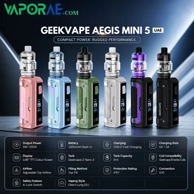 Geekvape Aegis Mini 5 Kit 100W UAE Vapor King