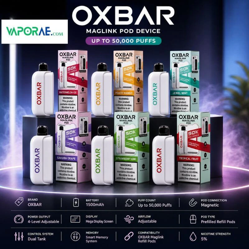 OXBAR Maglink 50000 Puffs Disposable Pod & Battery In UAE