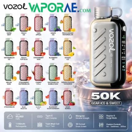Vozol Gear Ice & Sweet 50000 Puffs Disposable Vape 50MG
