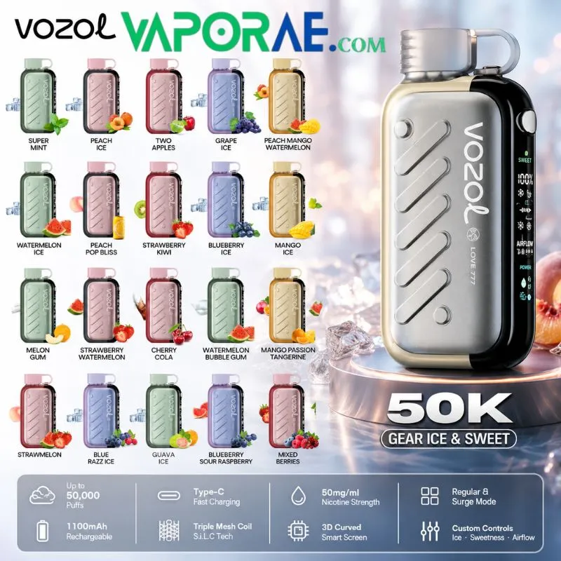 Vozol Gear Ice & Sweet 50000 Puffs Disposable Vape 50MG