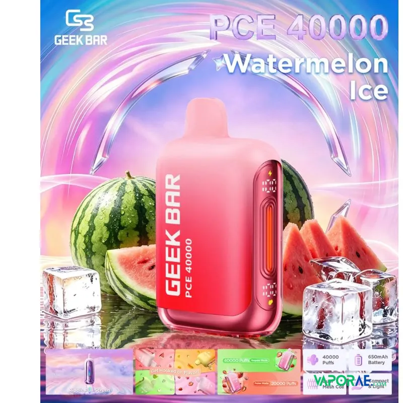 geek bar pce 40000 puffs disposable vape 50mg in uae watermelon ice