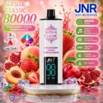 jnr shisha classic 80000 puffs disposable vape 3mg in uae strawberry peach pomegranate