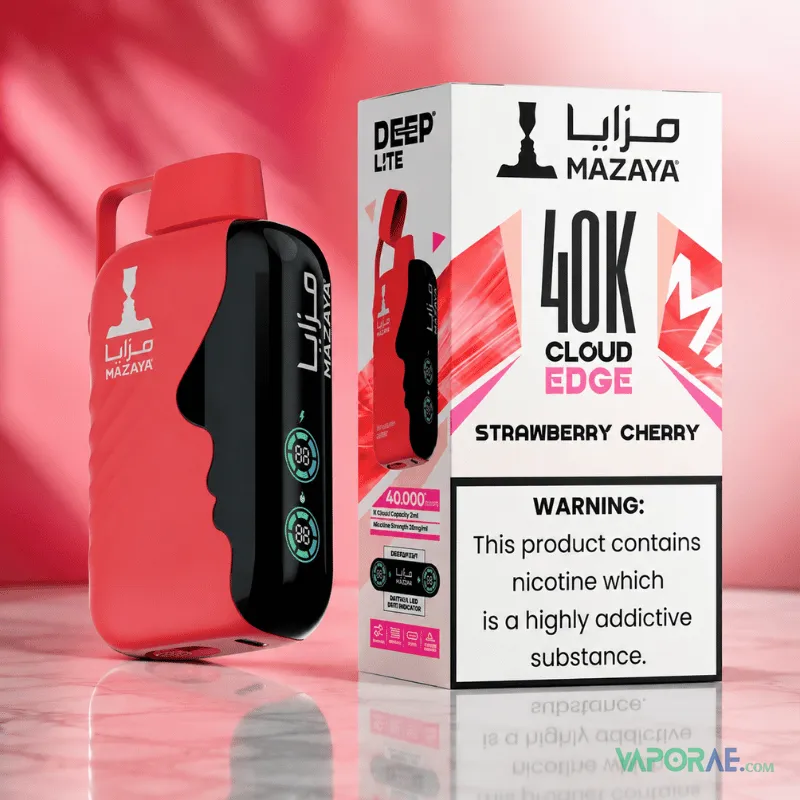mazaya deep lite cloud edge 40000 puffs disposable vape in dubai uae strawberry cherry