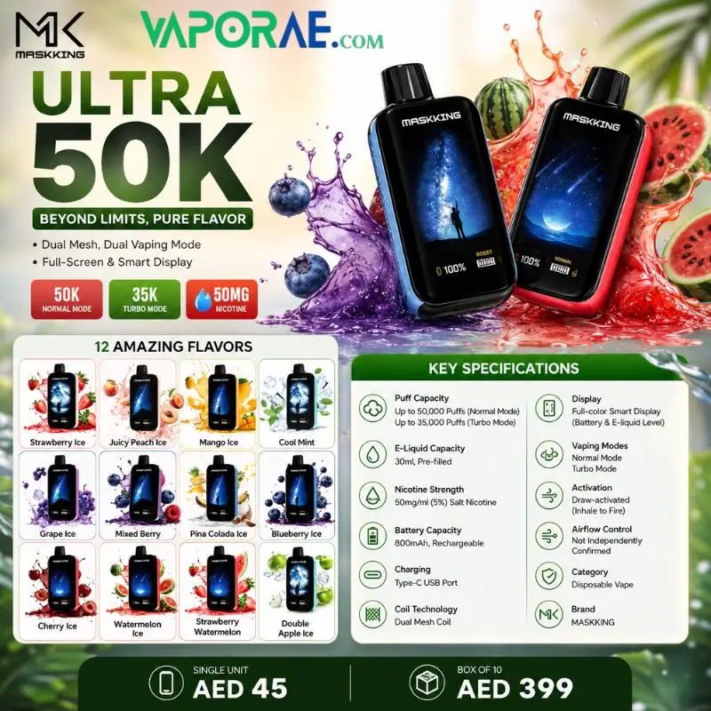 Maskking Ultra 50000 Puffs Disposable 50mg in the UAE