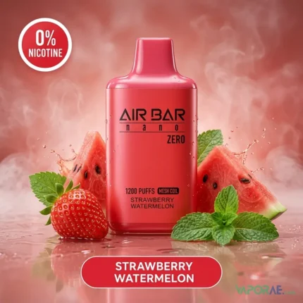 airbar nano 0 zero nicotine 1200 puffs disposable vape strawberry watermelon