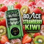 bounce turbo 60k puffs 20mg disposable vape in dubai strawberry kiwi