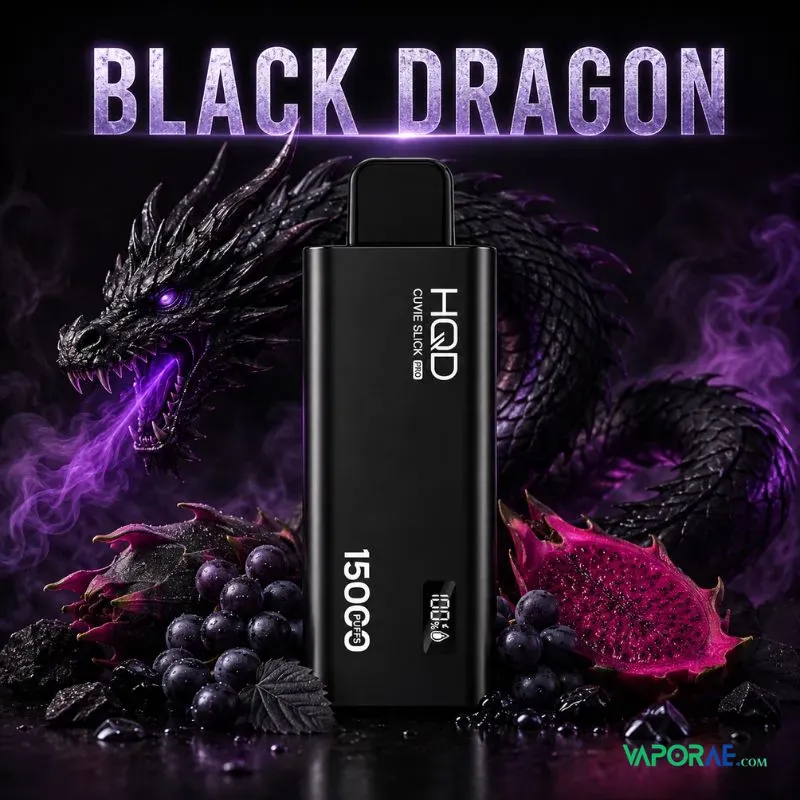 hqd cuvie silk pro 50mg nicotine disposable vape black dragon