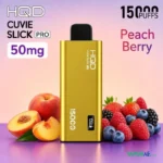 hqd cuvie silk pro 50mg nicotine disposable vape peach berry