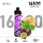 my shisha xl 16500 puffs 3mg nicotine rechargeable disposable vape in dubai magic love