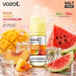 vozol salt prime 50mg nicotine 30ml vape juice peach mango watermelon