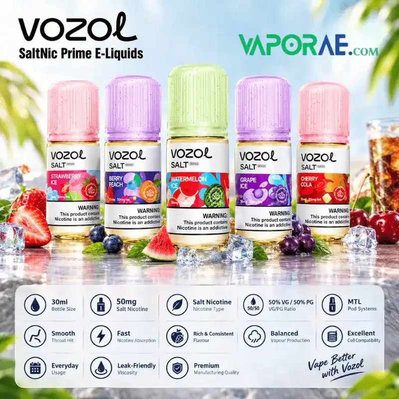vozol salt prime 50mg nicotine 30ml vape juice