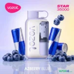 vozol star 35000 puffs 50mg nicotine disposable vape azberry blue