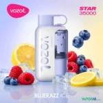 vozol star 35000 puffs 50mg nicotine disposable vape bluerazz ice