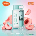 vozol star 35000 puffs 50mg nicotine disposable vape juicy peach ice