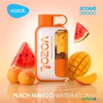 vozol star 35000 puffs 50mg nicotine disposable vape peach mango watermelon
